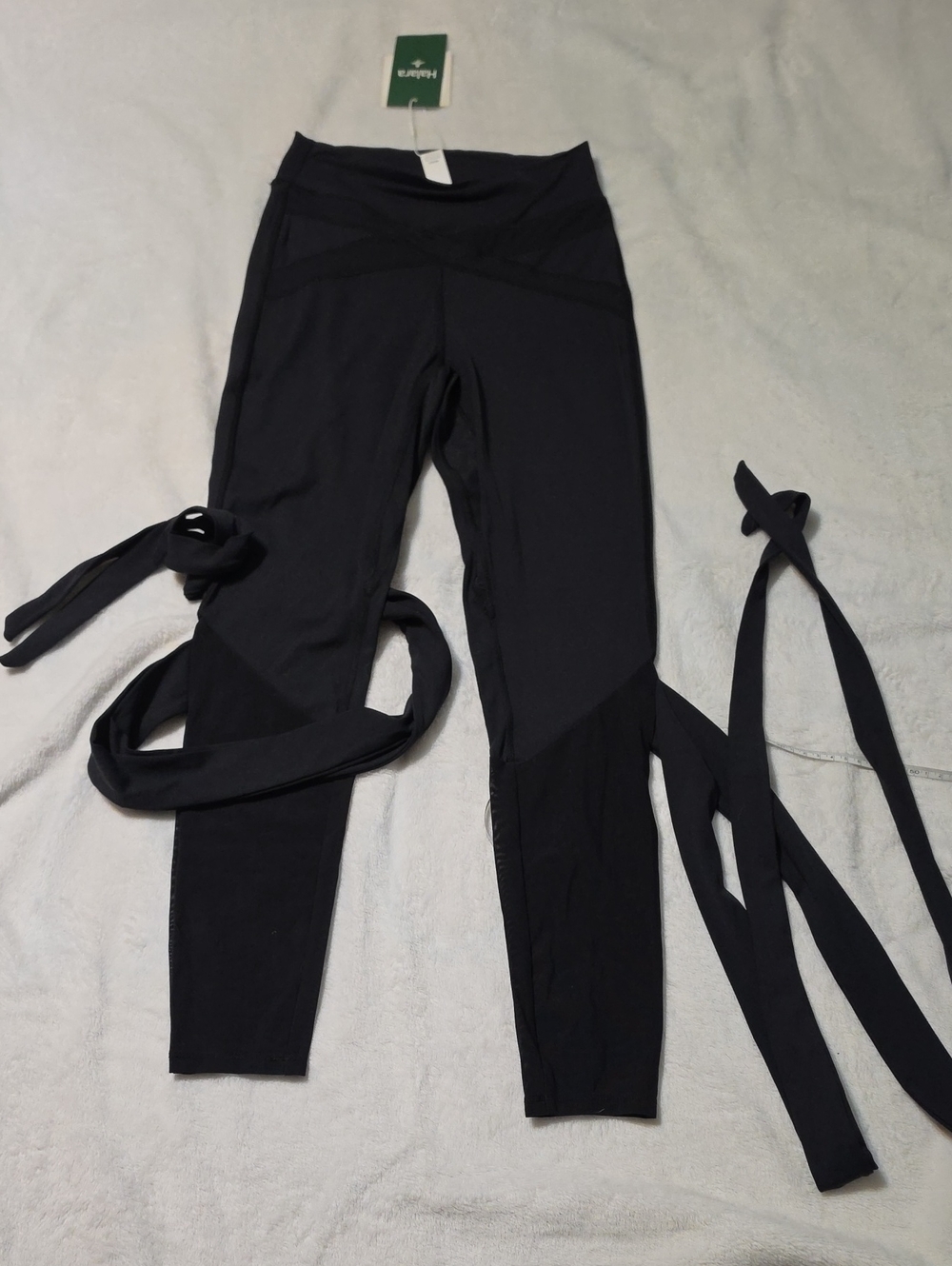Nwt HALARA Black Wrap Tie Leggings #12
